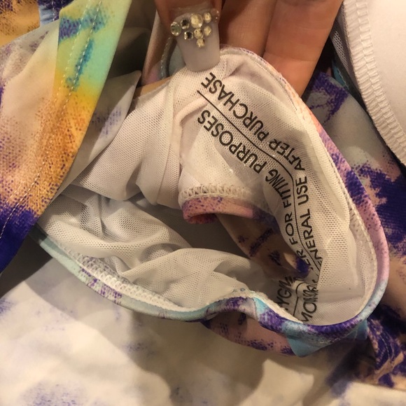 NWT TORRID TIE-DYE MULTICOLOR WIRELESS LONG SWIM DRESS WITH BRIEF - Large / 12 - Picture 9 of 9